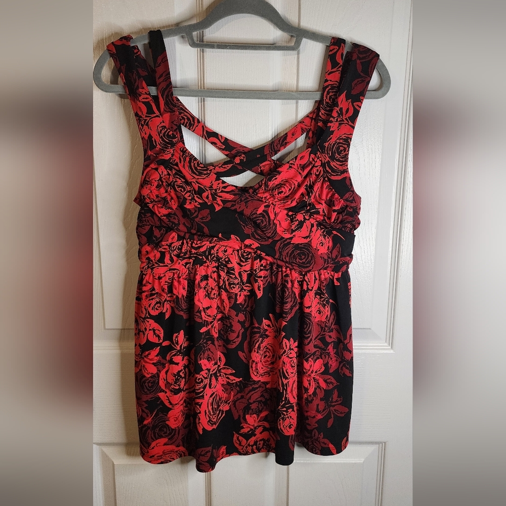 Torrid Red and Black Tank Top